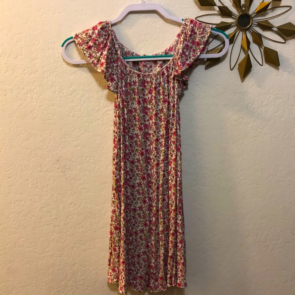 Of shoulders floral dress